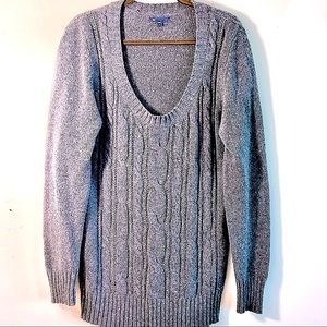 Gap Cable Knit Gray Sweater